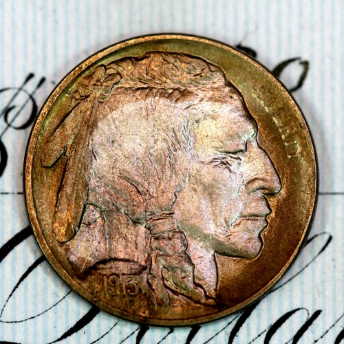 * 1913-D TYPE 1 * SOLID+ GEM BU MS BUFFALO NICKEL * FROM ORIGINAL COLLECTION