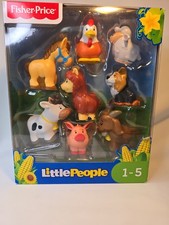 Fisher Price Little People FARM BARN ANIMAL 8 Figure Set 2018 Goat Llama Pig Dog