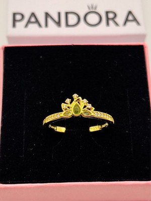 Pandora Disney Princess Tiana Tiara Ring – 14k Gold-Plated