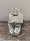 Pyrex Scalloped 3 Ring Clear Glass (4) Custard Cups  (1) 10oz Bowl Dip Set