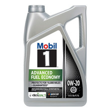 Mobil 1 Advanced Fuel Economy Full Synthetic Motor Oil 0W-20, 5 Qt, ILSAC GF-6 23.99 per gallon
