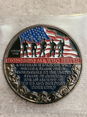 #ad HONORING ALL WHO SERVED VETERANS LIVE WELL HOME CARE BRAND NEW COIN $40.00