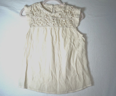 MINE Crocheted Top Button Back Size Small Elevated Clean Girl Boho Cottagecore