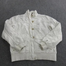 Helly Hansen Jacket Mens Large White Helly Tech Bomber Zip Button Pockets Warm