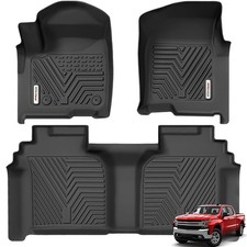 YITAMOTOR Floor Mats 19-26 Silverado/Sierra 1500 & 20-26 2500HD/3500HD Crew Cab
