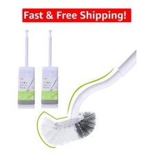 Compact Curved Toilet Bowl Brush Set Holder for Effortless Deep Cleaning