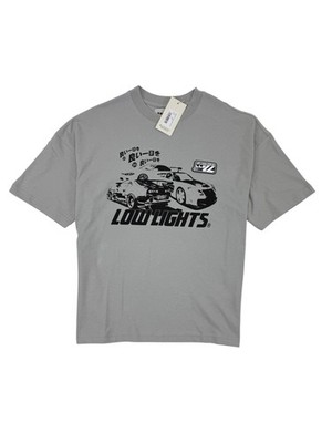 Low Lights Studios Herren Racer T-Shirt in grau Heerenshirt Tuning Gr. M
