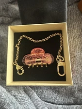 LV Hair Clip Bag Charm M02911 Pink