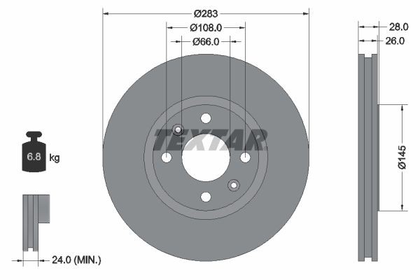 2X Bremsscheibe Vorderachse FüR CitroËN Peugeot Xantia Break 406 Coupe-image