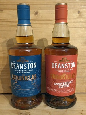 2 x DEANSTON Chronicles 3 + 60th Anniversary Limited Edition Single Malt Whisky