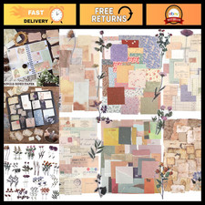 445 PCS Vintage Scrapbook Supplies Kit - Craft Paper, Stickers, Embellishments