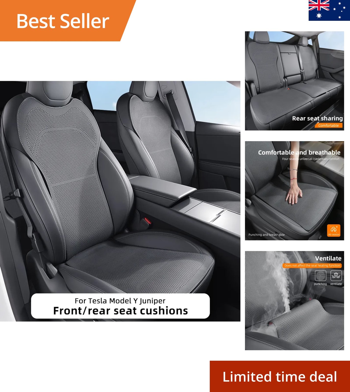 For Tesla Model Y Juniper Model 3 Highland Front And Rear Seat Cushions Seat