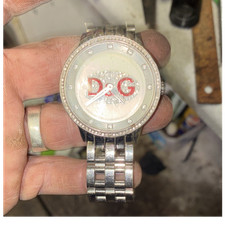 Dolce&Gabbana D&G TIME Silver Stainless Steel Water-Resistant Dress Wristwatch