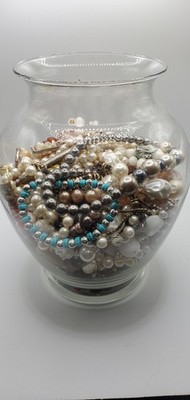 Jewelry Craft Bag Broken Pieces Repurpose Parts Lot