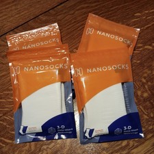 Lot 4 Pairs Nano Socks-3D NANO-WEAVE Technology WhiteNeuropathy COMPRESSION SZ 1