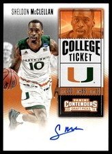 Sheldon McClellan 2016-17 Contenders Draft Picks AU Miami Hurricanes #172