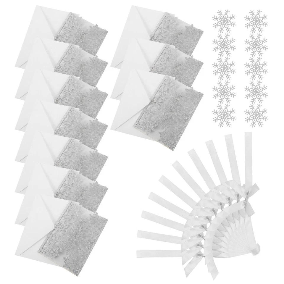 10 Sets Carta Partecipazioni Matrimonio Forniture Per Feste Di Fidanzamento - Immagine 4 di 4