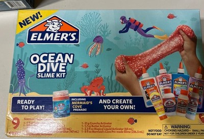 NEW Elmer's Ocean Dive Slime Kit 9ct Mermaid's Cove Kids Activity Set