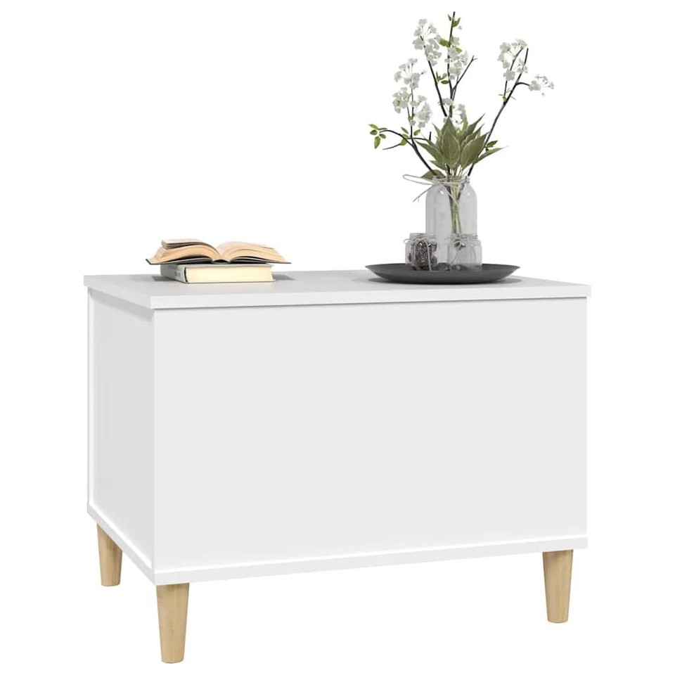 FineBuy Koffietafel Massief Sheesham-Hout en Metaal 45 x 40 x 45 cm