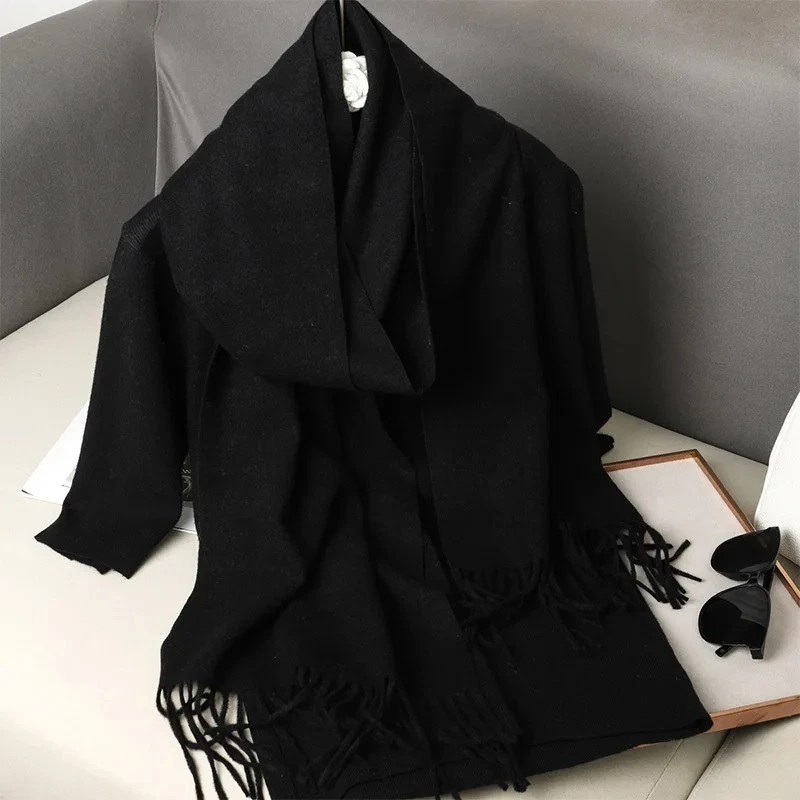 Winter Scarf for Women - Cashmere Pashmina Shawl Wrap | Warm Thickened Windproof - Image 4 of 4