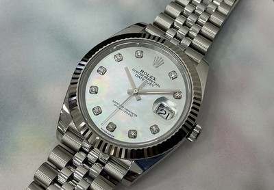 Rolex Datejust #126334 - 41mm Jubilee Band-MOP Dial-Fluted 18k White gold Bezel