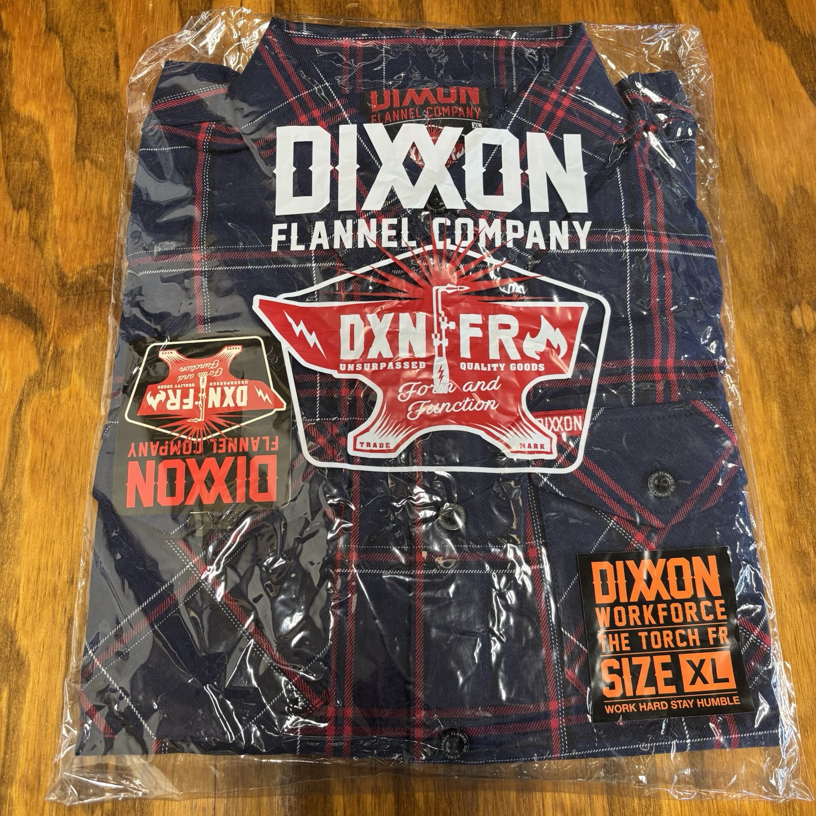 Dixxon Flannel Torch FR Shirt Mens XL Blue Plaid Fire Flame Resistant NEW NWT