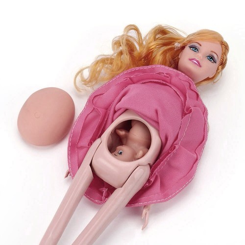 Pregnant Doll with Kids Bump Realistic Dress-Up Unisex Educational Toys Learning - Picture 30 of 33