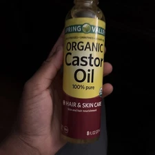 Spring Valley Cold-Pressed Castor Oil Organic for Hair & Skin 8 fl oz