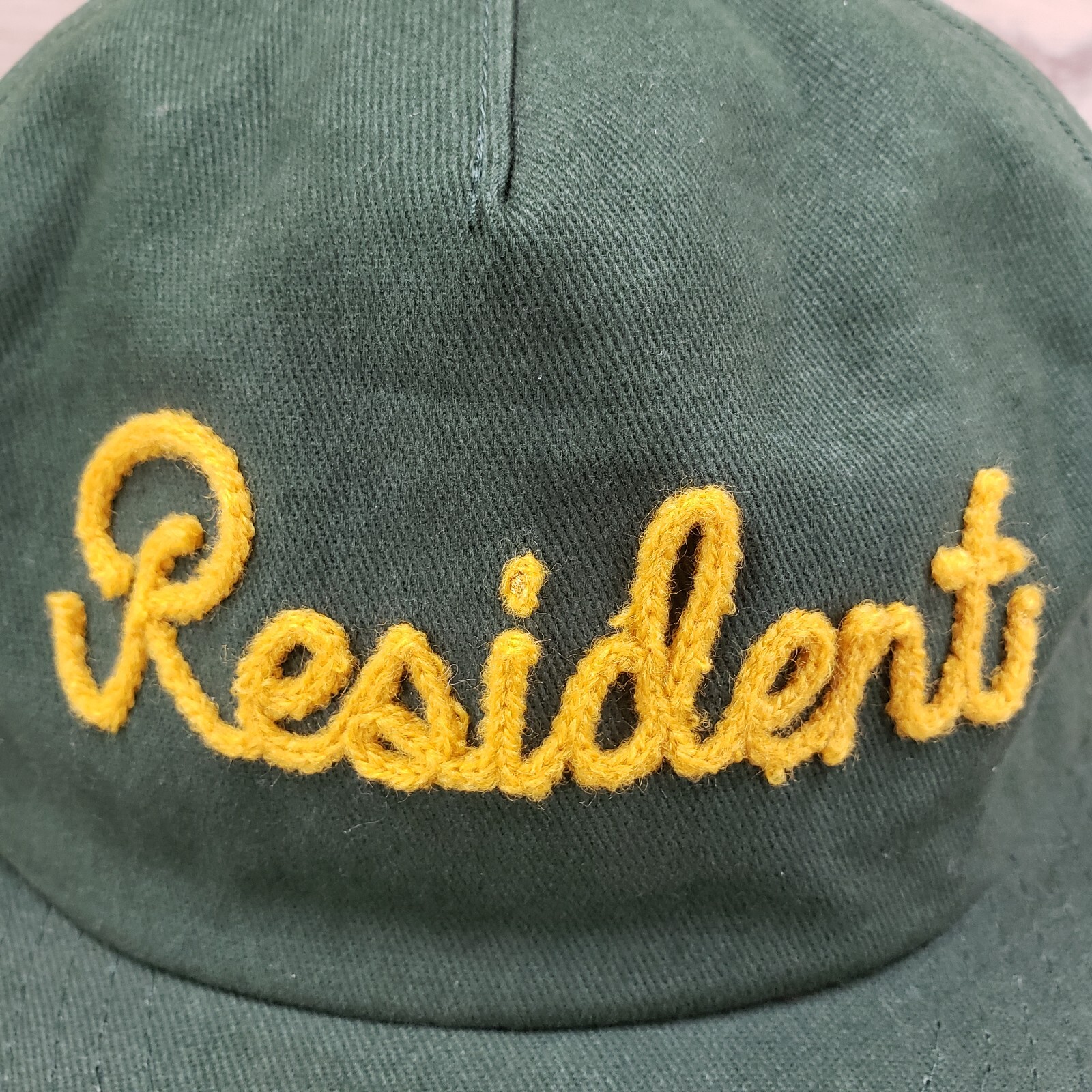 Resident Hat Cap Strap Back Script Spell Out Curs… - image 2