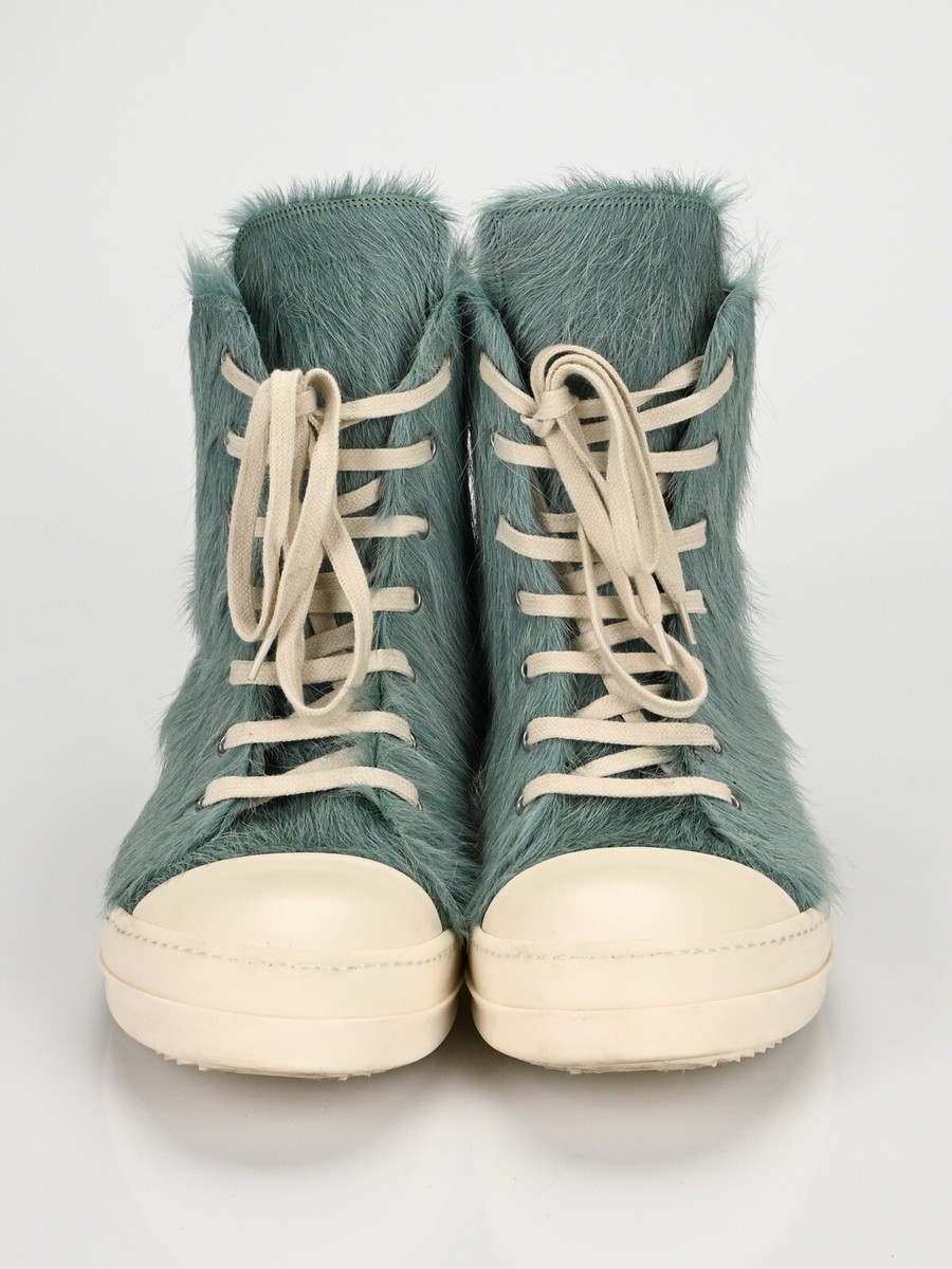Rick Owens Aqua Pony Hair Ramones 44 | eBay Rick Owens Aqua Pony Hair Ramones 44 | eBay