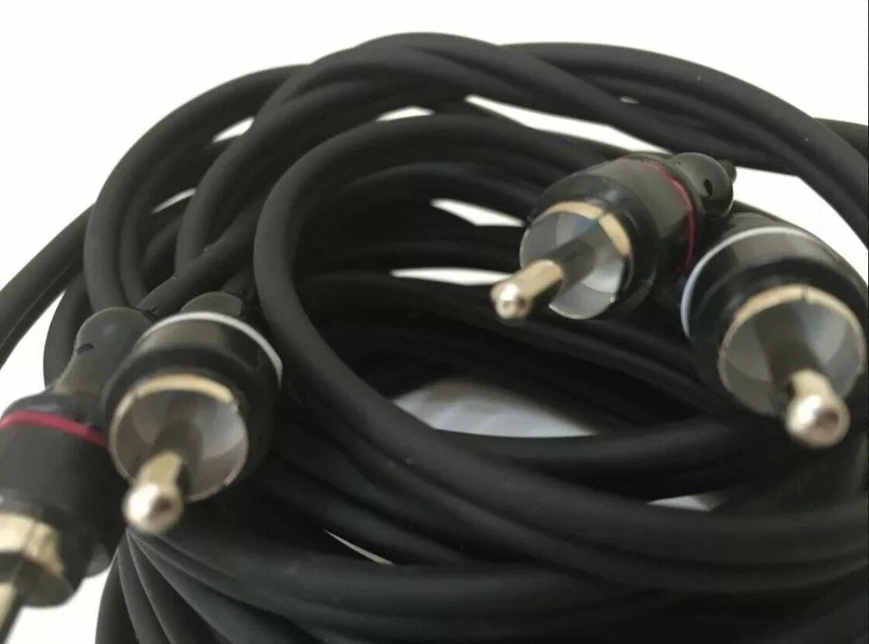 5M RCA Meter Oxygen Free Car Stereo High Good Quality OFC Cable Black Lead - Image 2 of 4