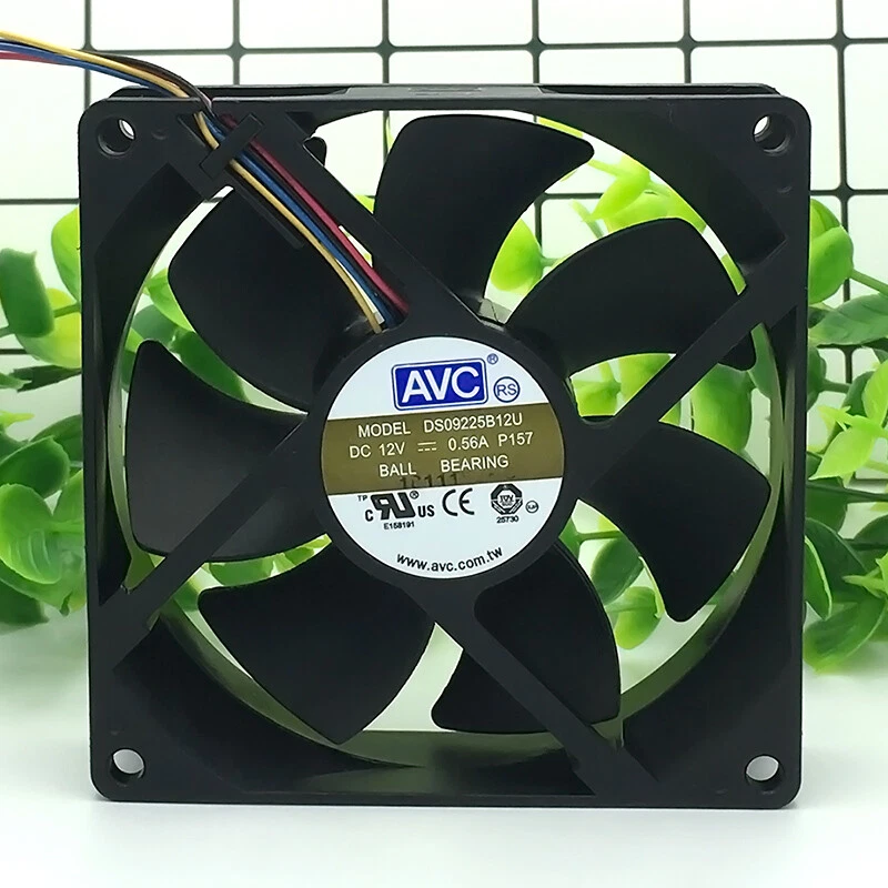 1PCS NEW AVC DS09225B12U 92*92*25MM 12V 0.56A 9CM 4Pin Cooling Fan Fast Shipping - Image 2 of 3