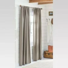 NEW THRESHOLD FARRAH WINDOW PANEL, GRAY 54" X 84"