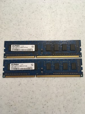 Elpida 2GB 1Rx8 PC3-10600U-9-10-A0