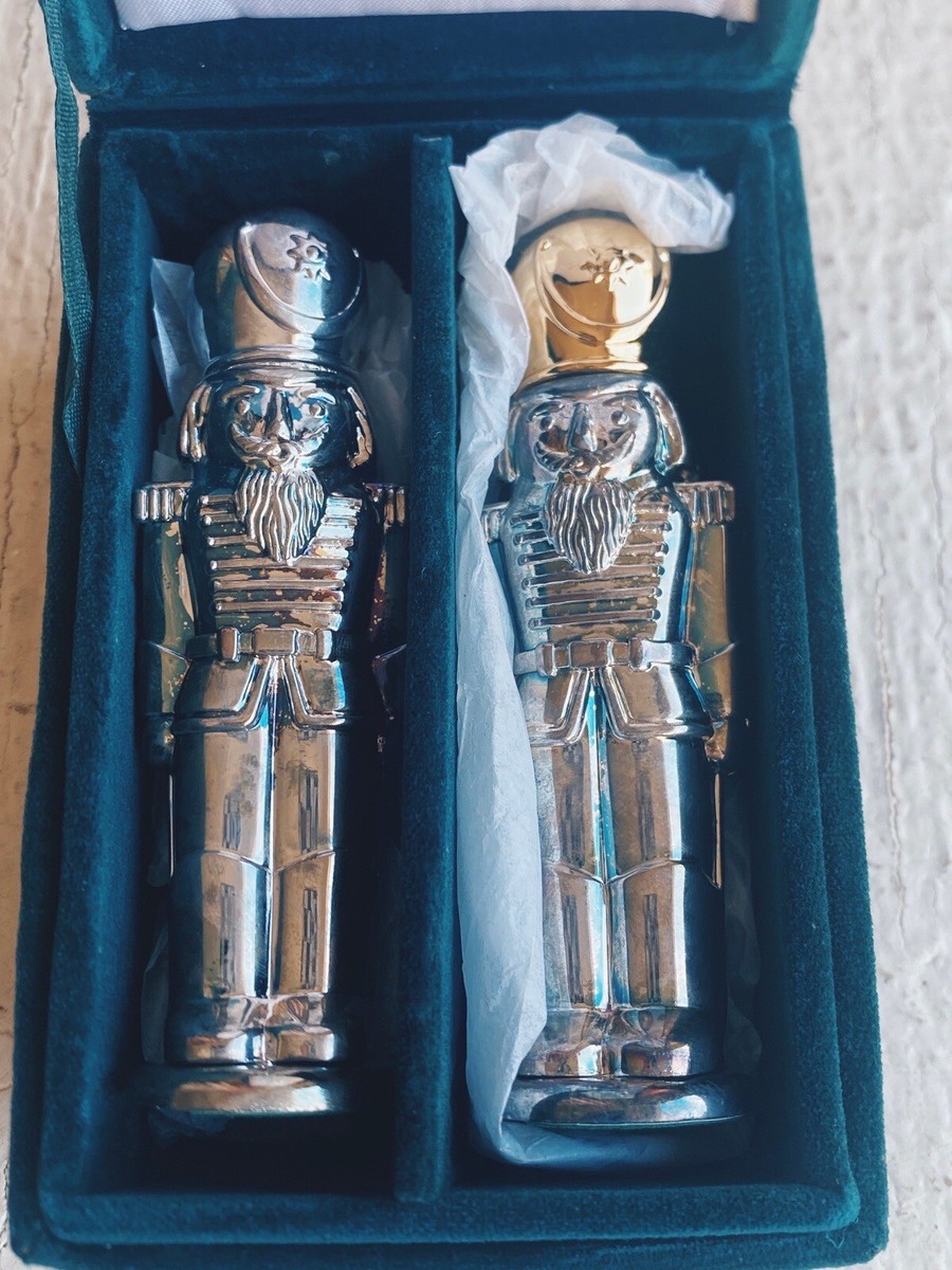 Silver Treasures by Godinger Nutcrackers Salt and Pepper Shakers