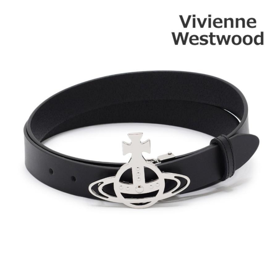 Vivienne Westwood Belt BELTS LINE ORB BUCKLE Black Silver Vivienne Westwood Belt BELTS LINE ORB BUCKLE Black Silver