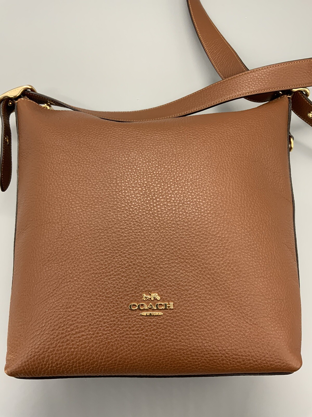 COACH SIGNATURE VAL DUFFLE REDWOOD BROWN LEATHER SHOULDER BAG C2818 eBay