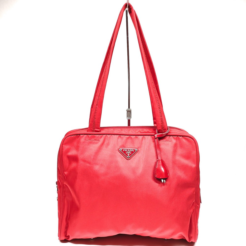 Prada Hand Bag  Red Nylon 1062079