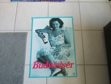 Budweiser beer 1992 Sexy Girl in Dress Poster 20'' x 28''   Man Cave sign "Sale"