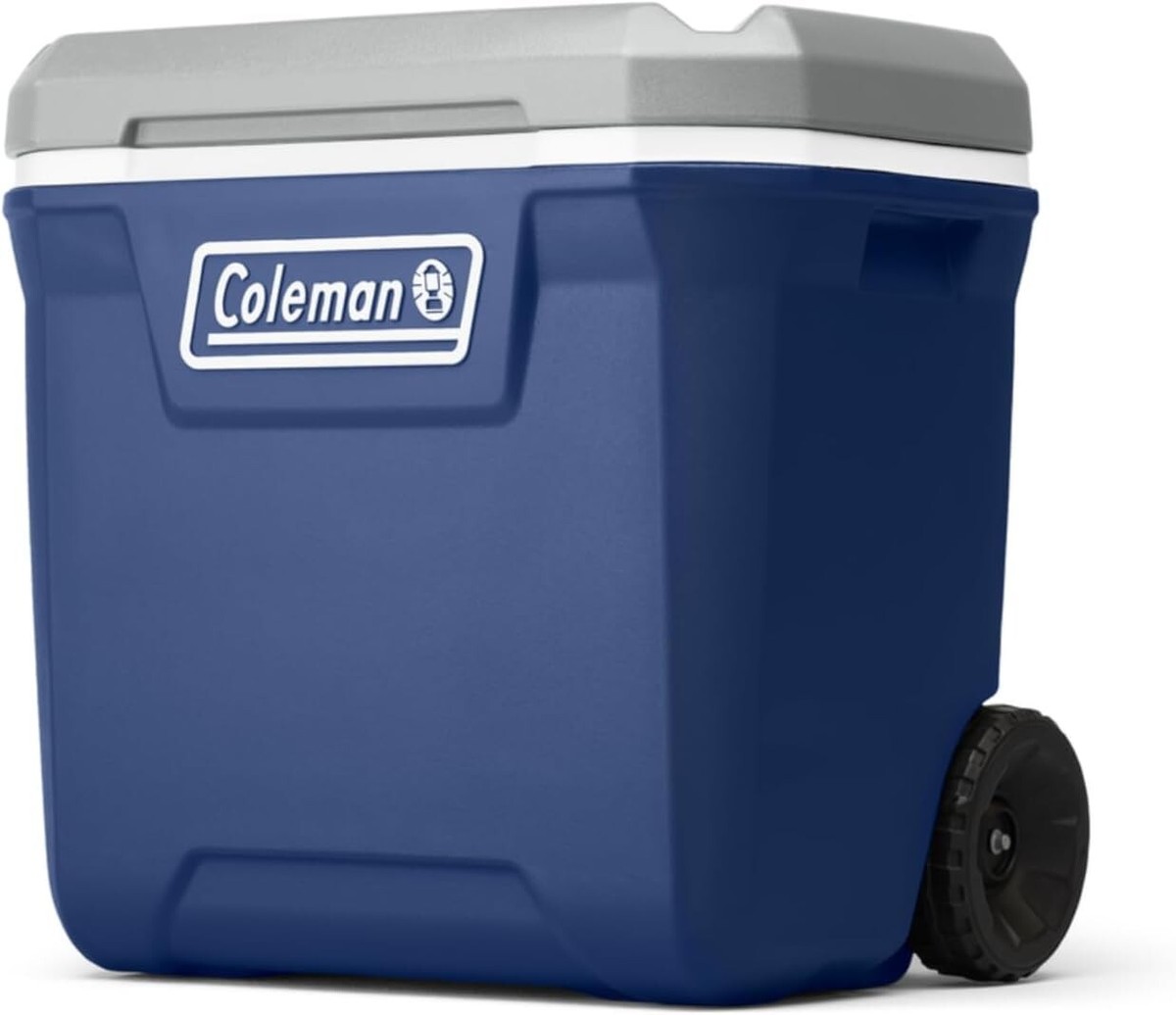 Coleman 316 Series 50 qt Wheeled Can Cooler - -Blue Nights