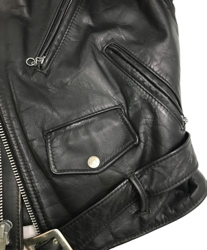 Chaqueta de cuero para motociclistas dobles Schott perfecto 618 talla 38 Hecha en EE. UU. - Imagen 6 de 10