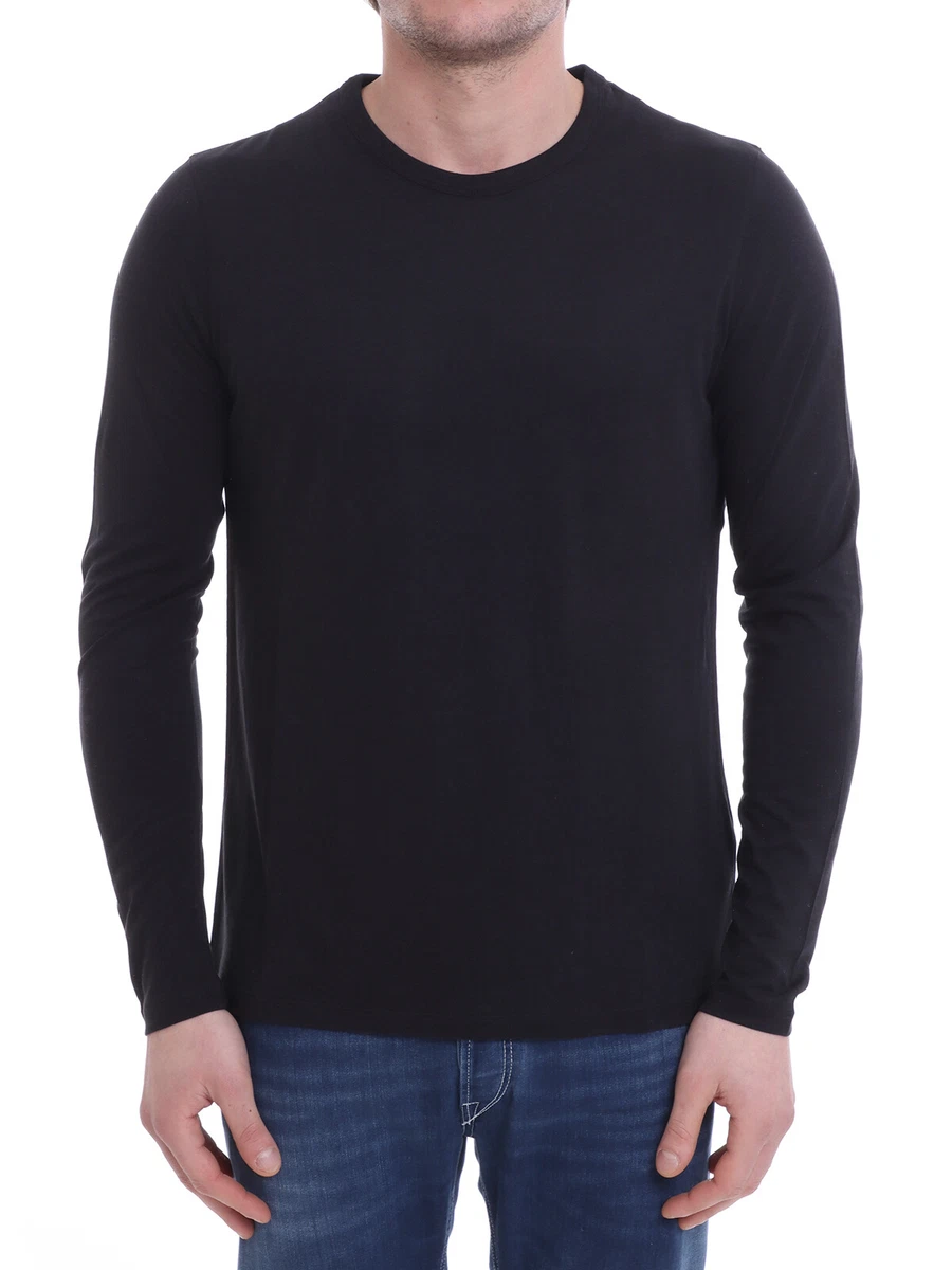 MAJESTIC FILATURES T Shirt Manica Lunga Uomo Nero Mod. M296 HTS014