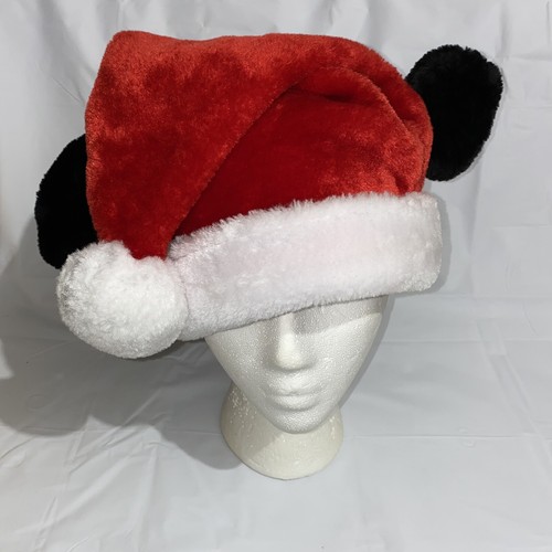 Disney Mickey Mouse Ears Santa Plush 