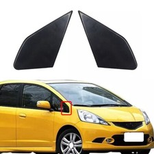 Tapa de placa de vidrio para ventana con adorno de puerta delantera 2 piezas para Honda Fit 2009-2013