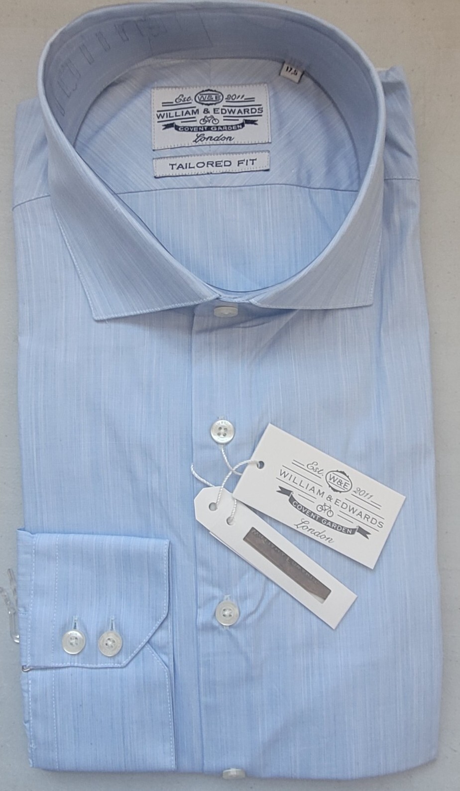 William & Edwards Formal Shirt Covent Gardens London 17.5" Blue (2) eBay