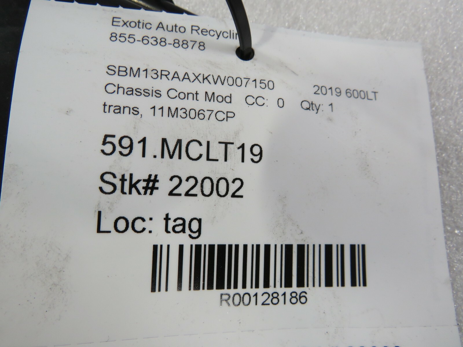 McLaren 600LT, Transmission Control Module, Used, P/N 11M3067CP