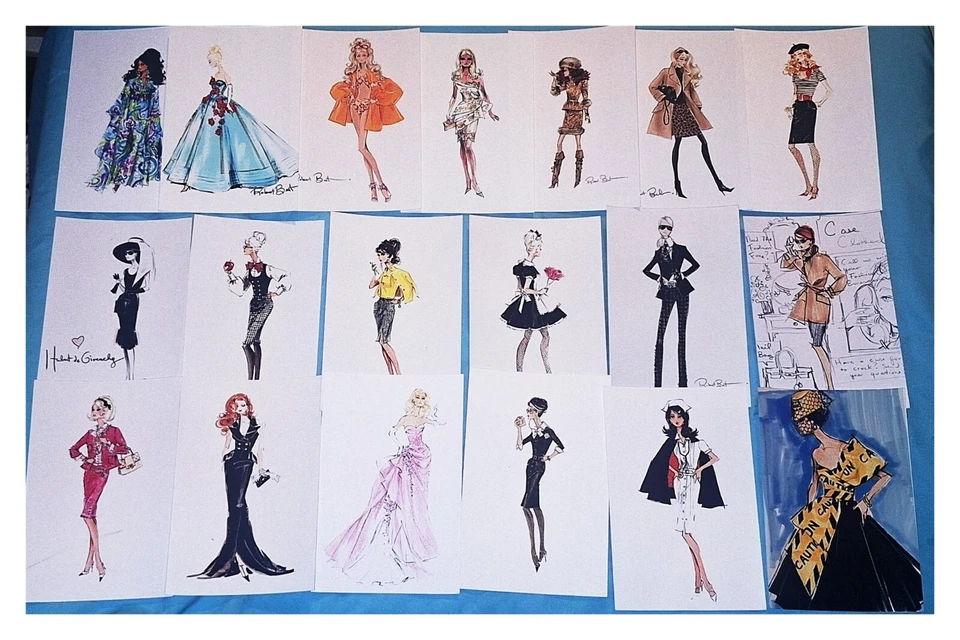 Robert Best Barbie Fashionista Vintage Style Girls Room Wall Art Prints - Image 3 of 3
