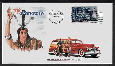 1948 Pontiac Advertisement Featured on Collector's Envelope *A521