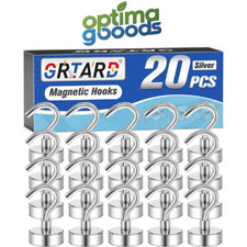 NEW 20 Pack Magnetic Hooks Heavy Duty 25Lbs Strong Magnet Hooks for Kitchen Home