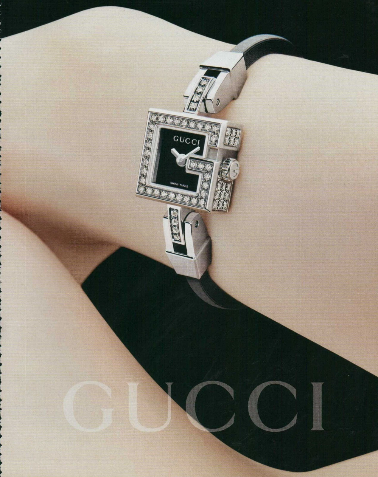 Montre GUCCI Magazine Impression Publicité Bijoux Femme ACCESSOIRES VINTAGE 2005